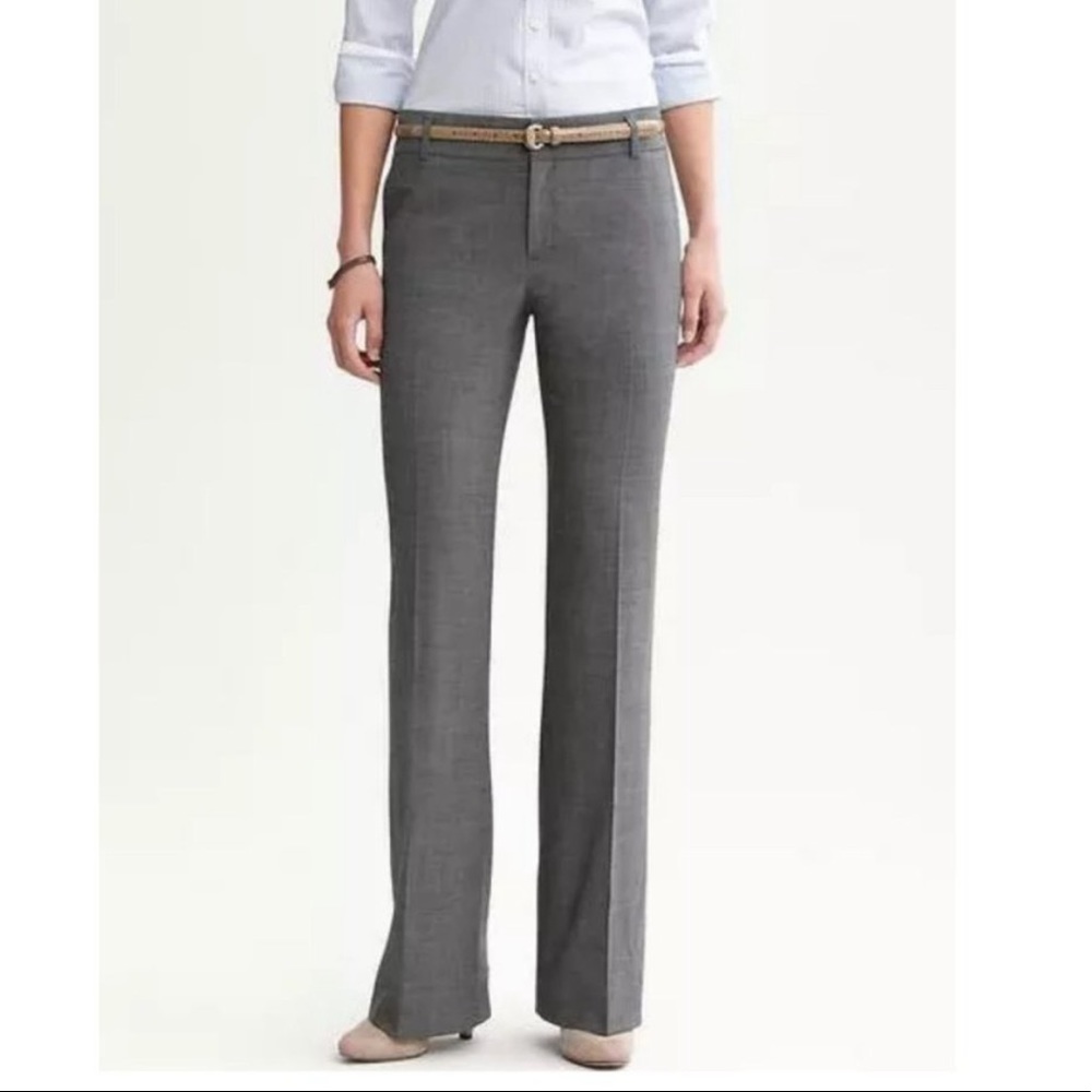 Banana Republic Martin Fit Gray W/Pin Stripe Trouser Size 4